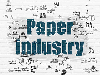 Image showing Manufacuring concept: Paper Industry on wall background