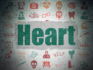 Image showing Medicine concept: Heart on Digital Paper background