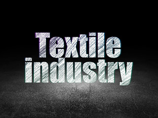 Image showing Industry concept: Textile Industry in grunge dark room