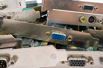 Image showing heap of old videoadapters