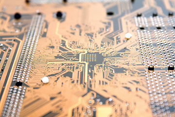 Image showing Fragment of a computer board. A background 2