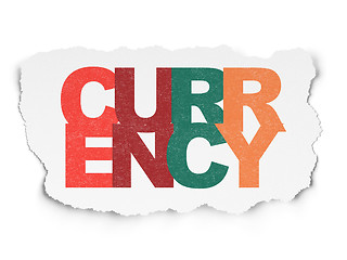 Image showing Banking concept: Currency on Torn Paper background