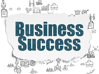 Image showing Business concept: Business Success on Torn Paper background