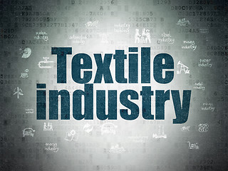 Image showing Manufacuring concept: Textile Industry on Digital Paper background