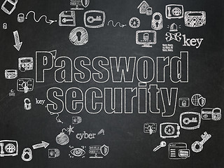 Image showing Security concept: Password Security on School Board background