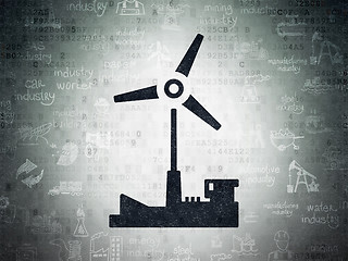 Image showing Industry concept: Windmill on Digital Paper background