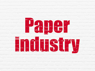 Image showing Manufacuring concept: Paper Industry on wall background