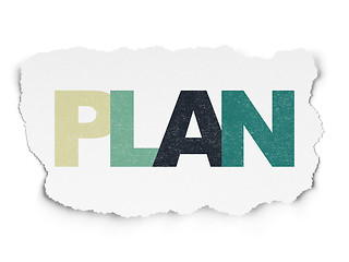 Image showing Finance concept: Plan on Torn Paper background