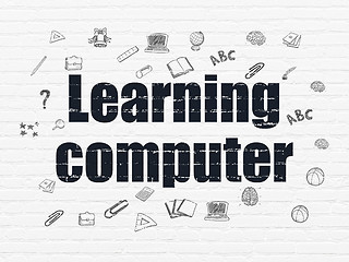 Image showing Learning concept: Learning Computer on wall background