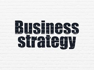 Image showing Business concept: Business Strategy on wall background