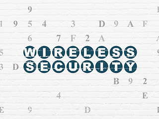 Image showing Safety concept: Wireless Security on wall background