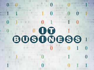 Image showing Business concept: IT Business on Digital Paper background