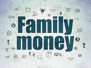 Image showing Currency concept: Family Money on Digital Paper background