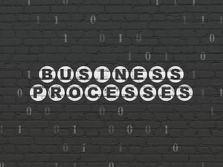 Image showing Finance concept: Business Processes on wall background