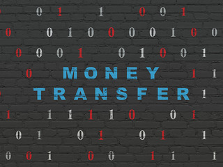 Image showing Finance concept: Money Transfer on wall background