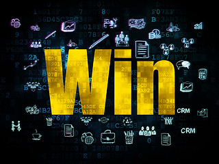 Image showing Finance concept: Win on Digital background