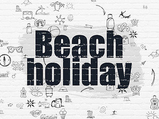 Image showing Travel concept: Beach Holiday on wall background