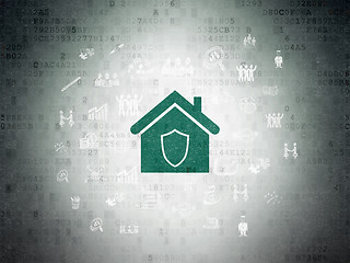 Image showing Business concept: Home on Digital Paper background