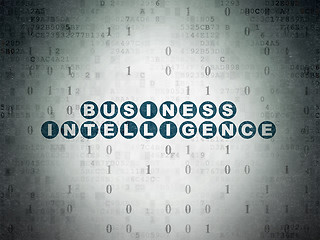 Image showing Business concept: Business Intelligence on Digital Paper background