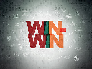 Image showing Business concept: Win-Win on Digital Paper background