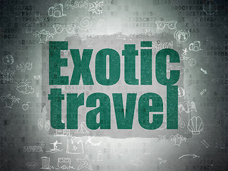 Image showing Travel concept: Exotic Travel on Digital Paper background