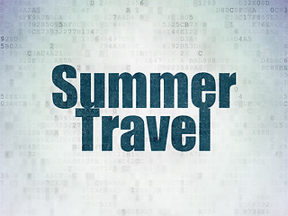 Image showing Tourism concept: Summer Travel on Digital Paper background