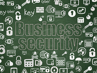 Image showing Privacy concept: Business Security on School Board background