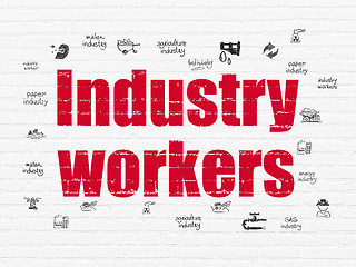 Image showing Industry concept: Industry Workers on wall background