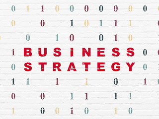 Image showing Finance concept: Business Strategy on wall background