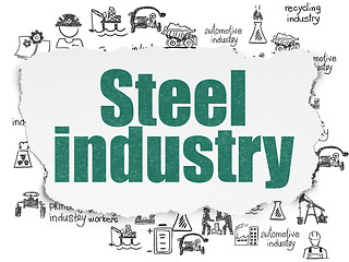 Image showing Industry concept: Steel Industry on Torn Paper background