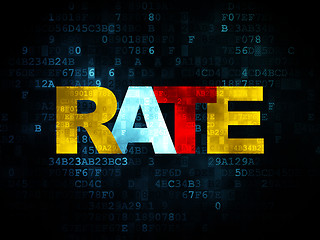 Image showing Currency concept: Rate on Digital background