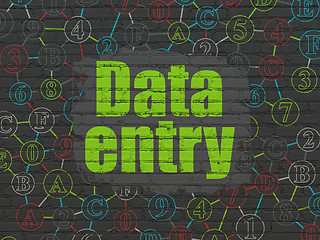 Image showing Data concept: Data Entry on wall background