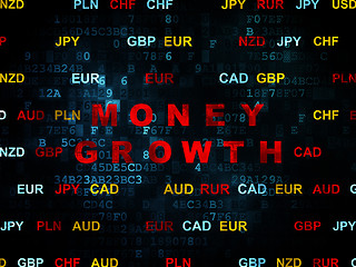 Image showing Money concept: Money Growth on Digital background