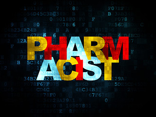 Image showing Healthcare concept: Pharmacist on Digital background