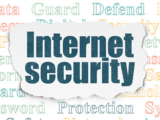 Image showing Security concept: Internet Security on Torn Paper background