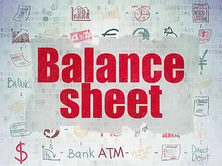 Image showing Money concept: Balance Sheet on Digital Paper background