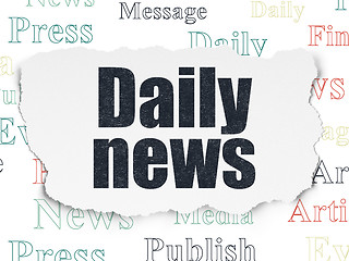 Image showing News concept: Daily News on Torn Paper background