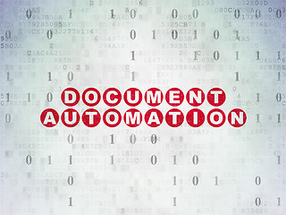 Image showing Business concept: Document Automation on Digital Paper background