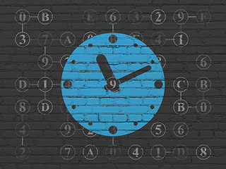 Image showing Time concept: Clock on wall background