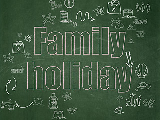 Image showing Vacation concept: Family Holiday on School Board background