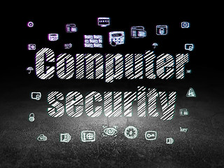 Image showing Privacy concept: Computer Security in grunge dark room