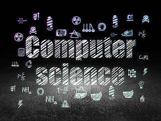 Image showing Science concept: Computer Science in grunge dark room