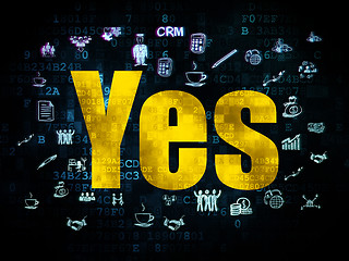 Image showing Finance concept: Yes on Digital background