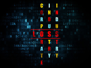 Image showing Finance concept: word Loss in solving Crossword Puzzle