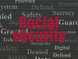 Image showing Safety concept: Social Security on wall background
