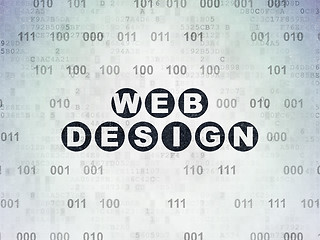 Image showing Web design concept: Web Design on Digital Paper background
