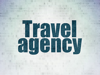 Image showing Travel concept: Travel Agency on Digital Paper background