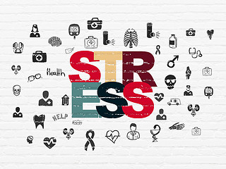 Image showing Health concept: Stress on wall background