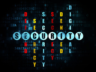 Image showing Protection concept: word Security in solving Crossword Puzzle