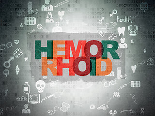 Image showing Healthcare concept: Hemorrhoid on Digital Paper background